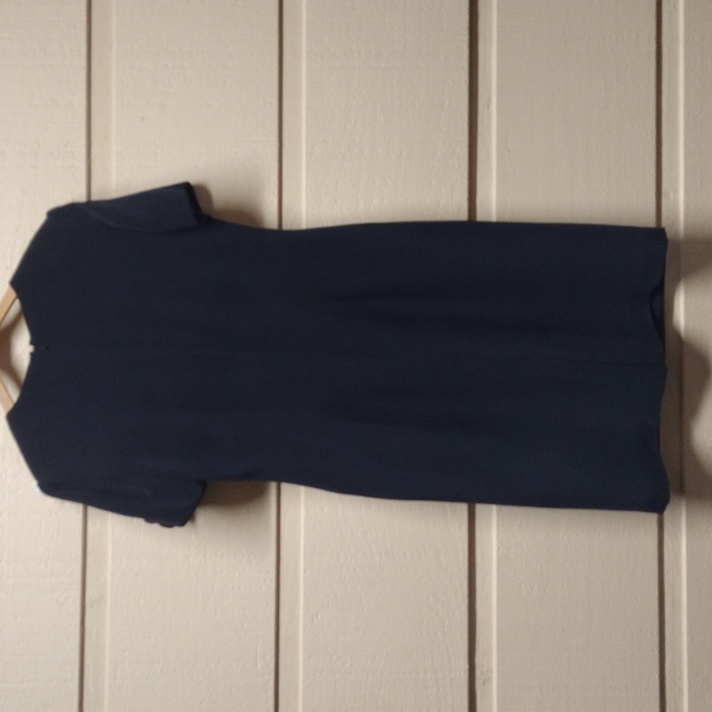 100% Silk Talbots Basic Charcoal/Black Shift Dres… - image 3